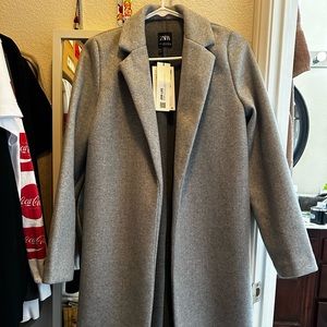Zara lapel wool coat